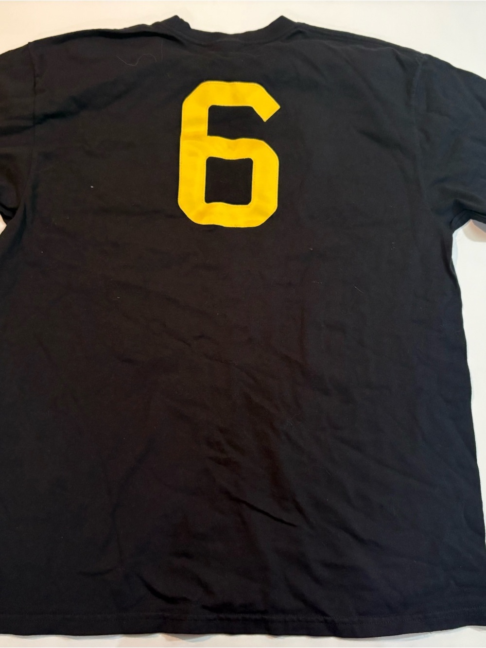 Nike Black Short Sleeve Tee with Yellow 'JAUNE Tête de Course' Graphic | Size L - Picture 8 of 9
